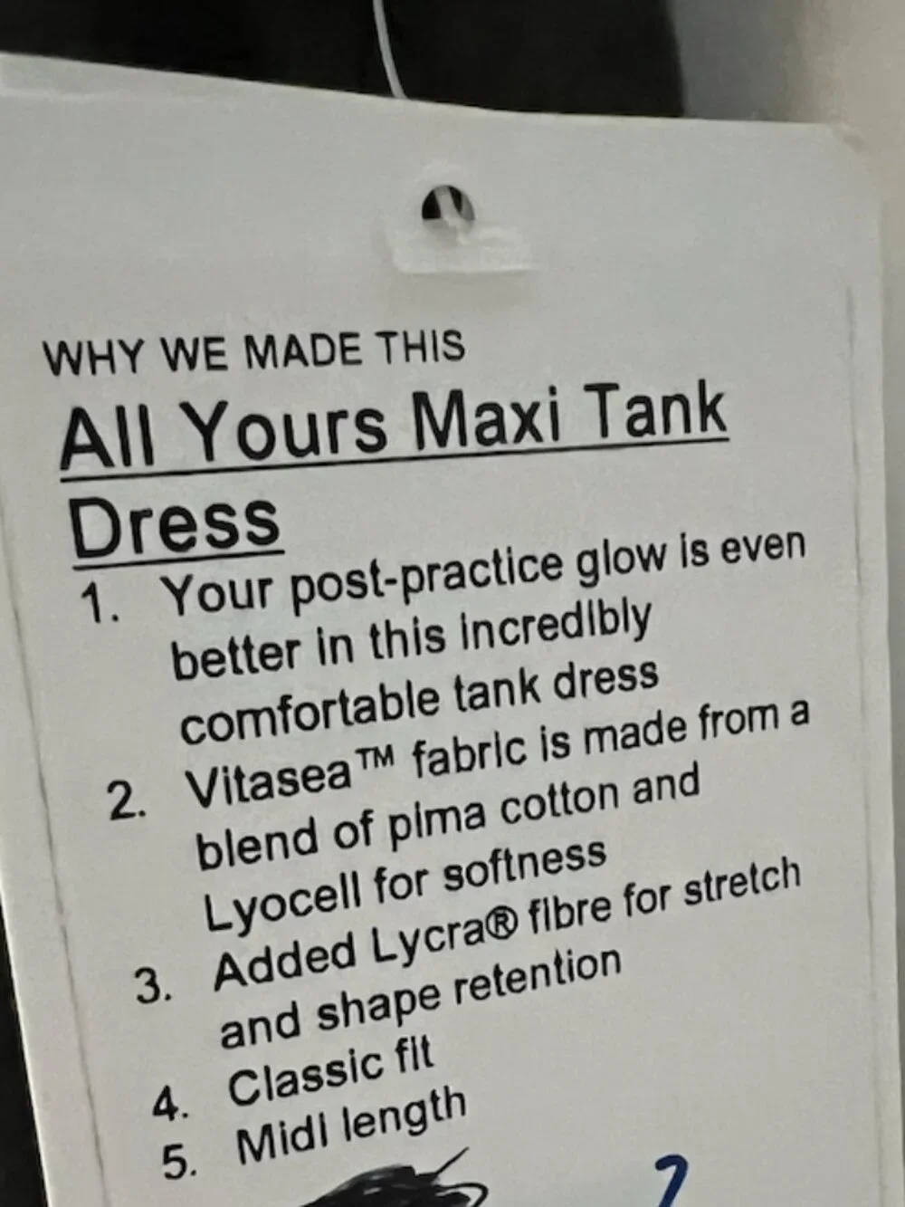 Lululemon All Yours Tank Maxi Dress *Wash | Cloudy Wash Dark Olive | Size 8 - Picture 5 of 7
